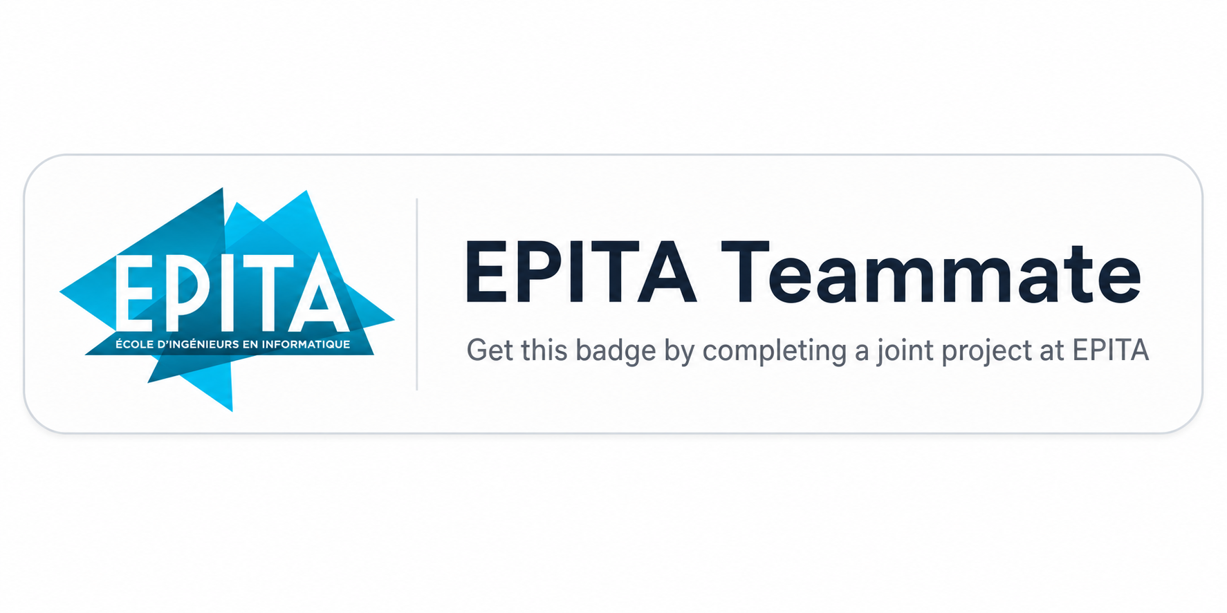Get this badge by completing a joint project at EPITA